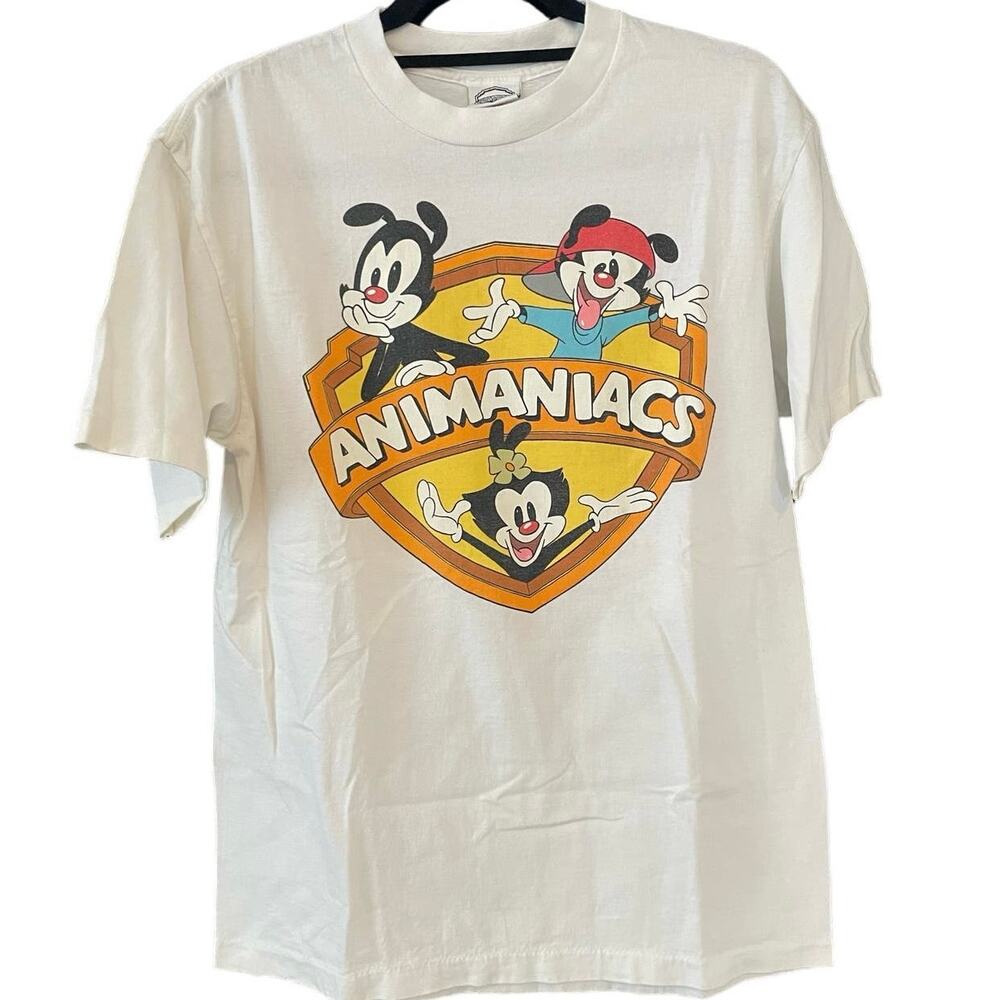 Vintage 90s Animaniacs WB 1993 Double Sided Single Stitch Shirt Adult Large